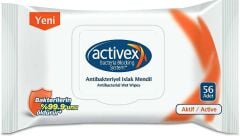 Activex Antibakteriyel Islak Mendil Hassas 56'lı